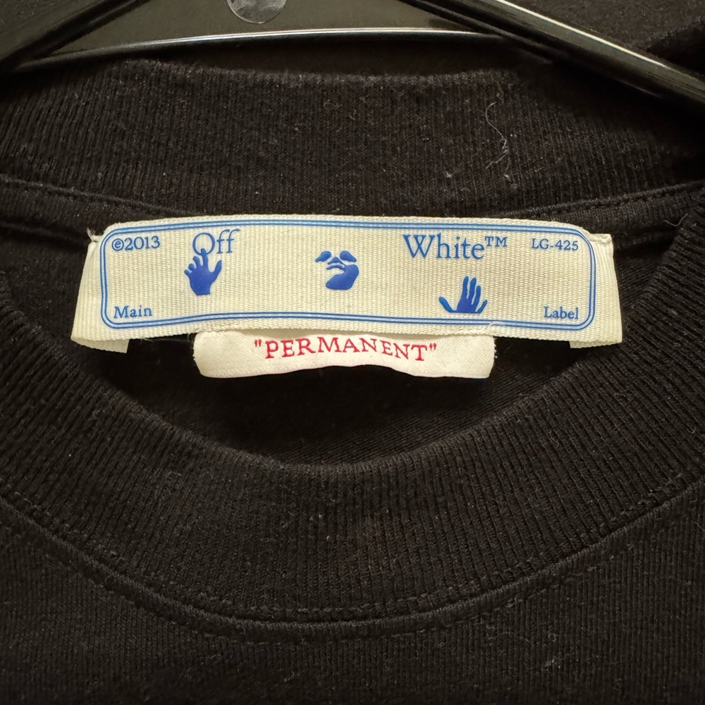 Off-White Black Crew Neck Shirt 
Lightly worn; small fits like a medium - Picture 3 of 4